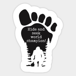 Bigfoot hide and seek Sticker